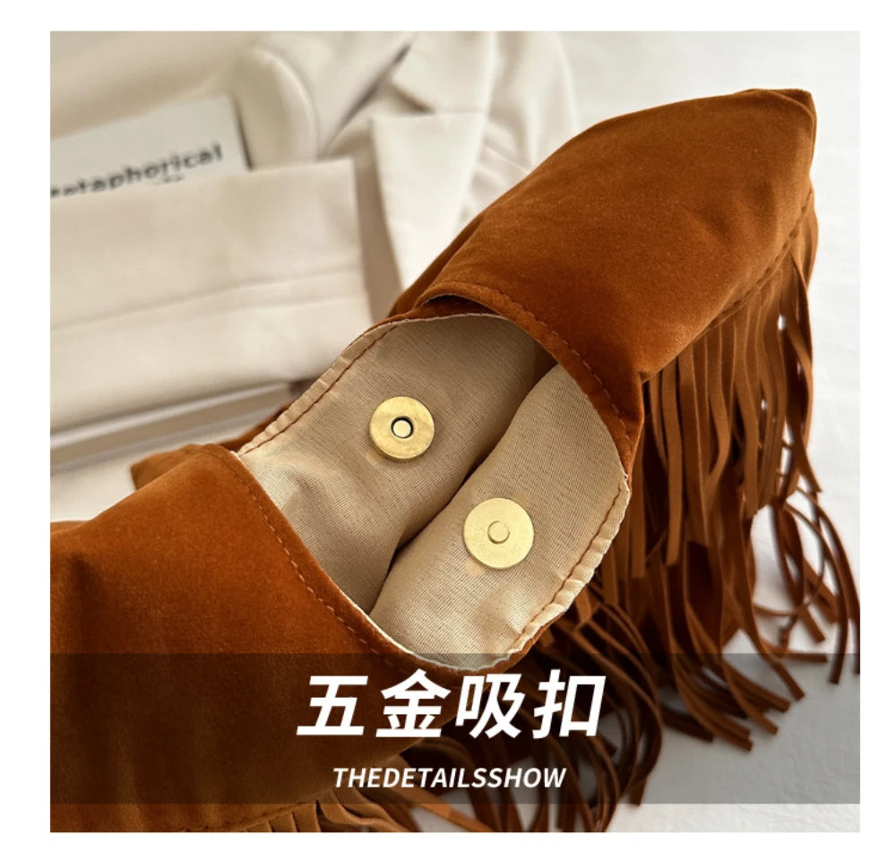 The Muse Soft Fringe Hobo Bag