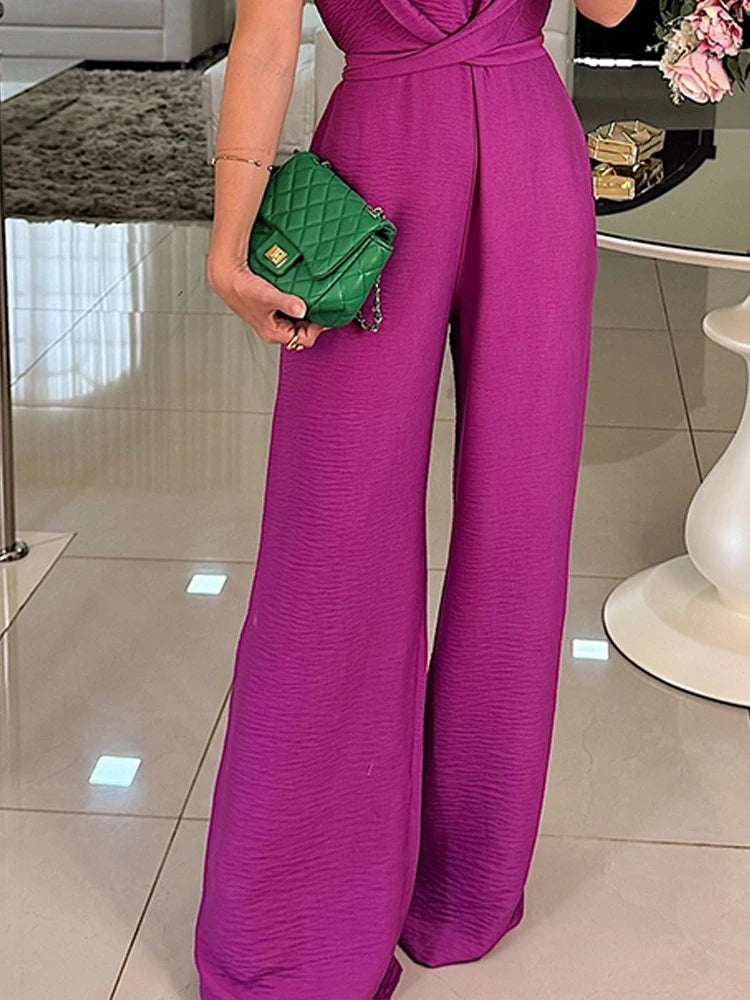 Elegant Wide-Leg Summer Jumpsuit