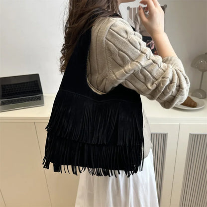 The Muse Soft Fringe Hobo Bag