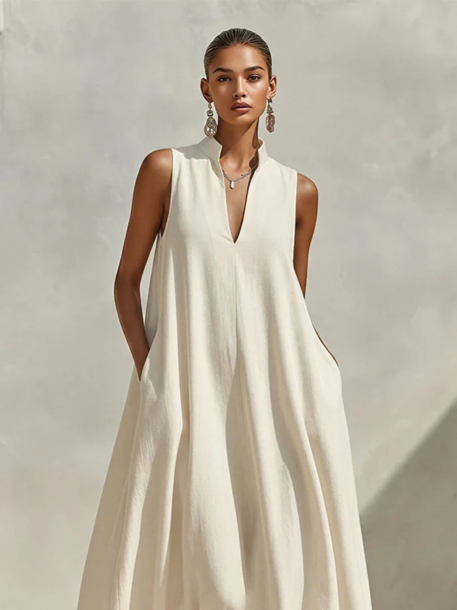 Minimalist Sleeveless Maxi Dress