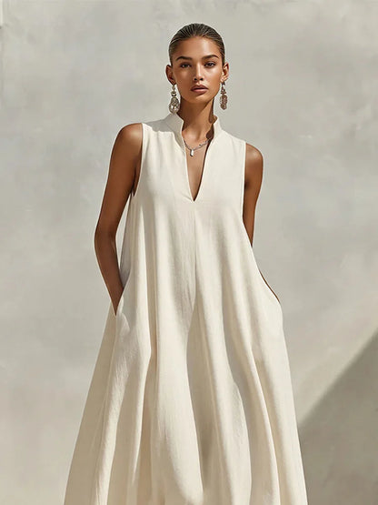 Minimalist Sleeveless Maxi Dress