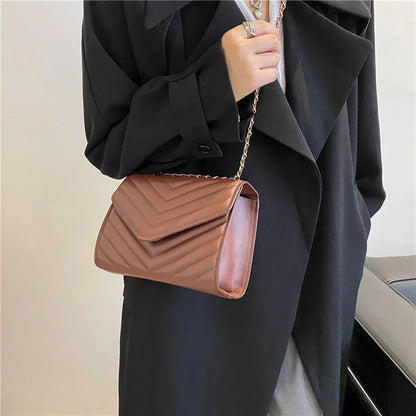 The Chevron Chain Crossbody Bag