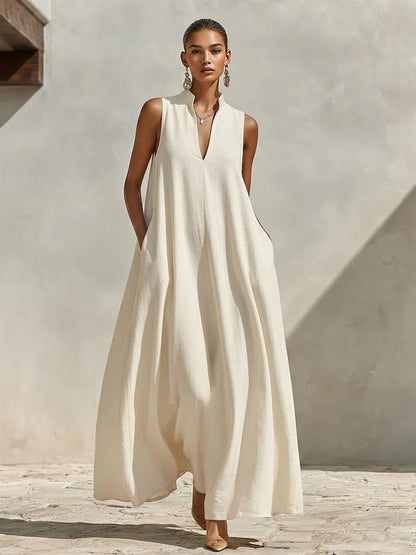 Minimalist Sleeveless Maxi Dress
