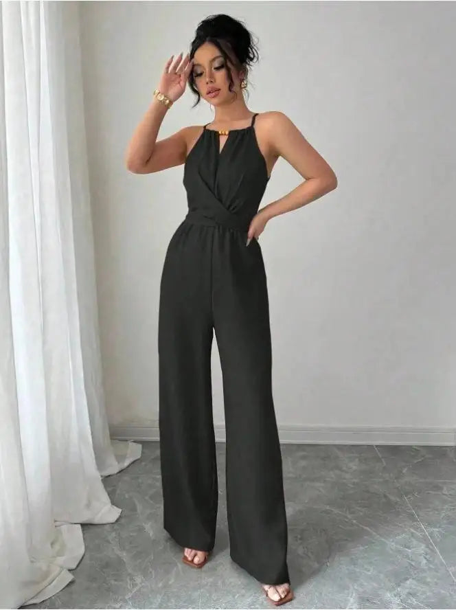Elegant Wide-Leg Summer Jumpsuit