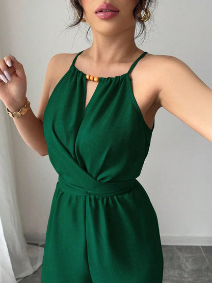 Elegant Wide-Leg Summer Jumpsuit