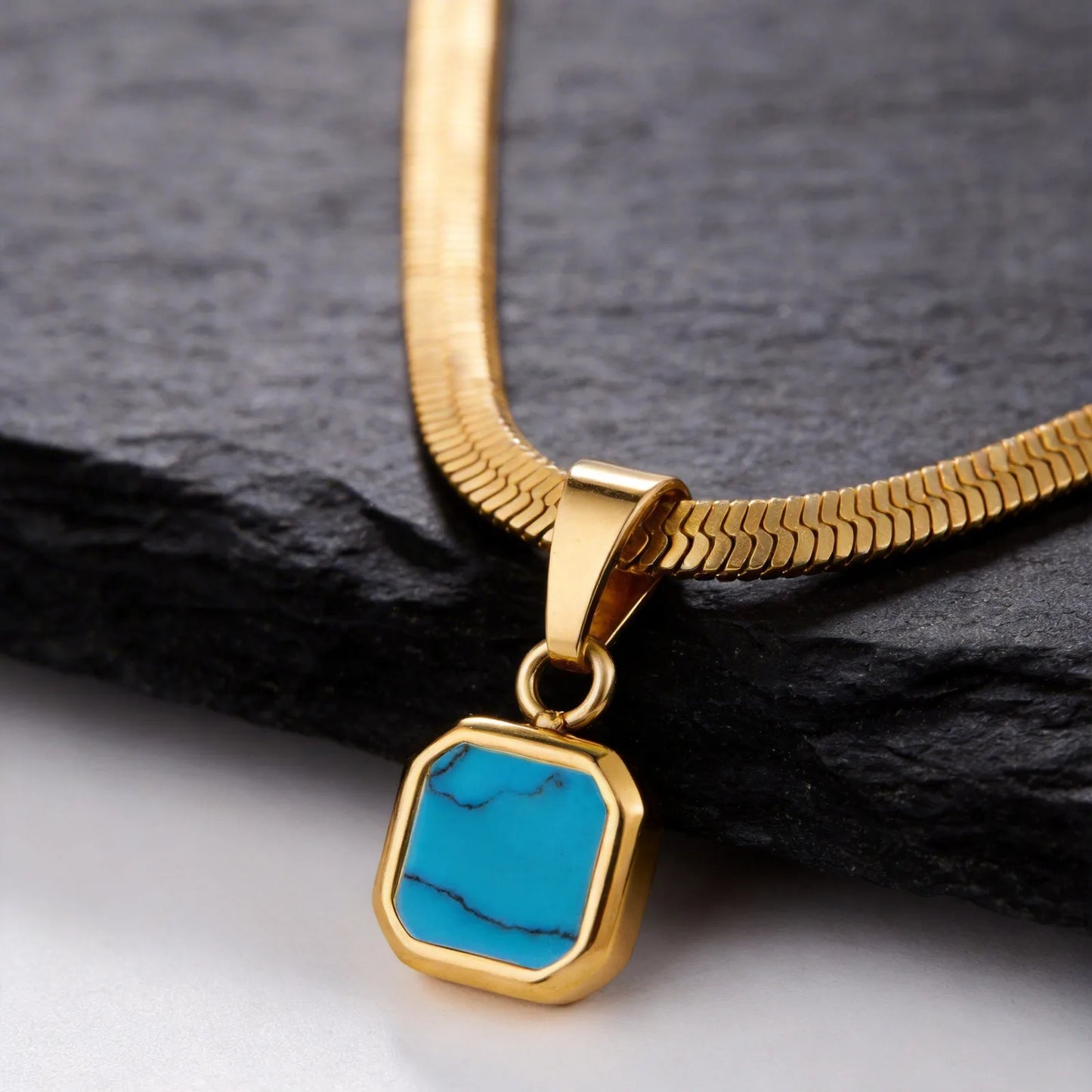 Stonecraft Herringbone Pendant Necklace