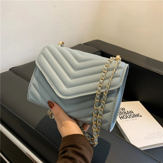 The Chevron Chain Crossbody Bag