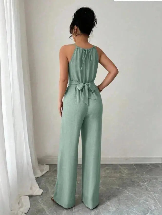 Elegant Wide-Leg Summer Jumpsuit