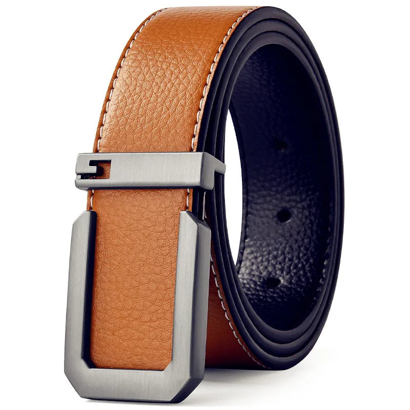 Sleek Automatic Leather Belt