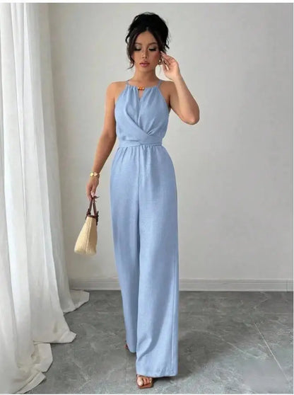 Elegant Wide-Leg Summer Jumpsuit