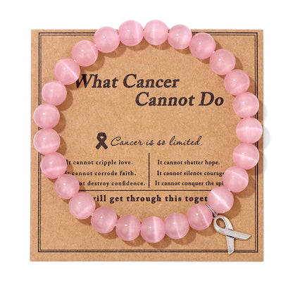 Cancer Warrior Beaded Gemstone Bracelet