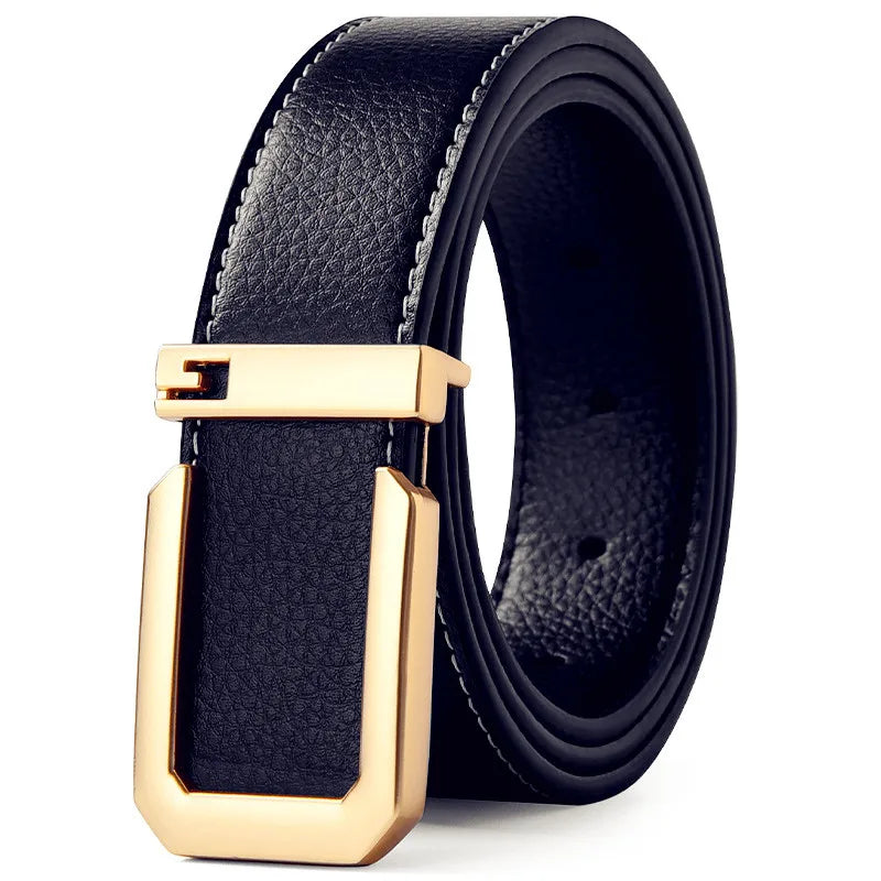 Sleek Automatic Leather Belt