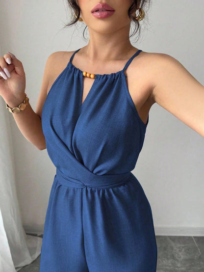 Elegant Wide-Leg Summer Jumpsuit