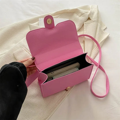 Structured Buckle Top-Handle Mini Bag