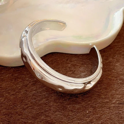 Irregular Geometric Glossy Opening Bangle