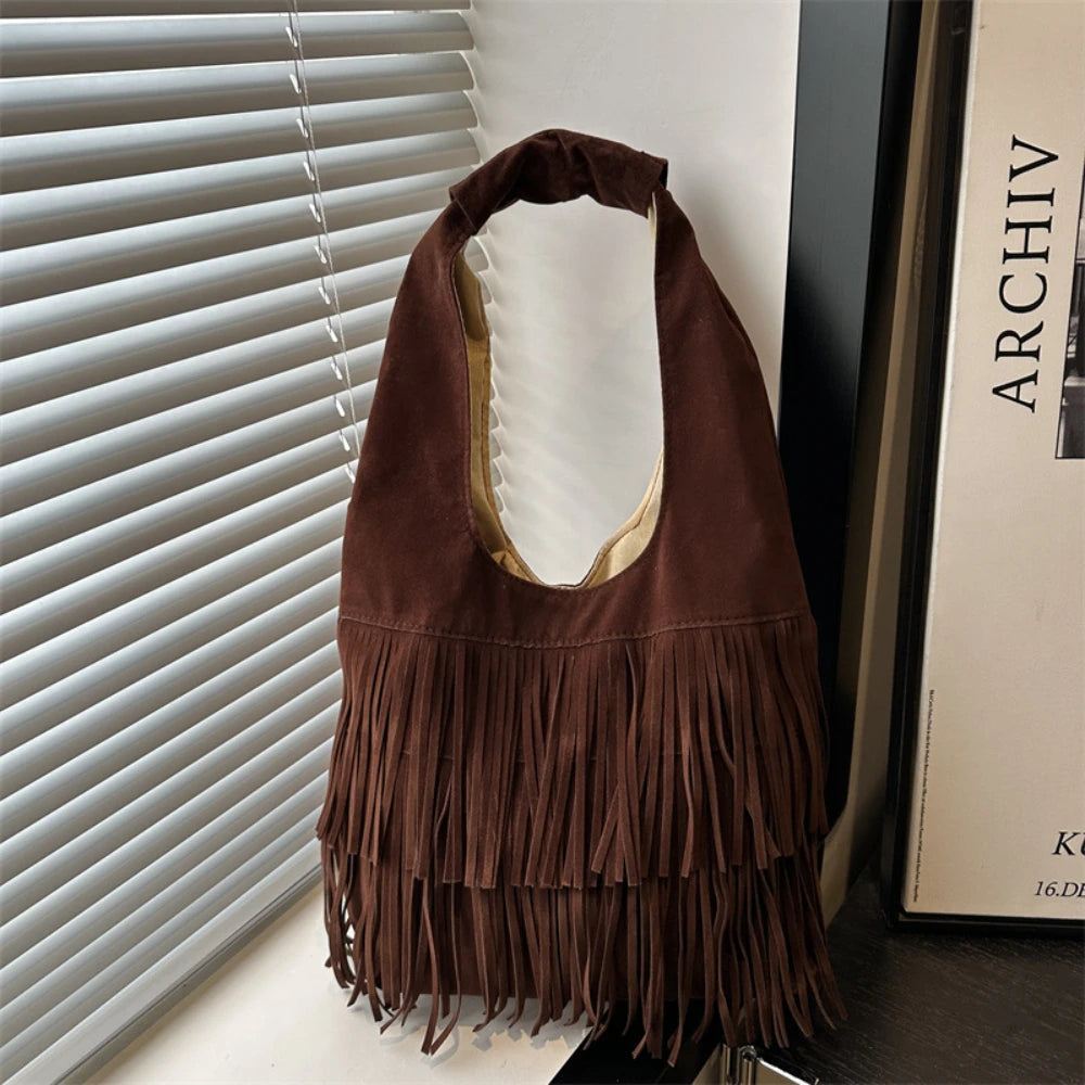 The Muse Soft Fringe Hobo Bag