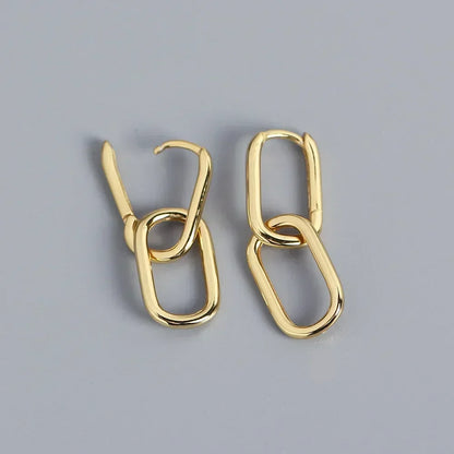 Luminous Spark Rectangle Zircon Earrings