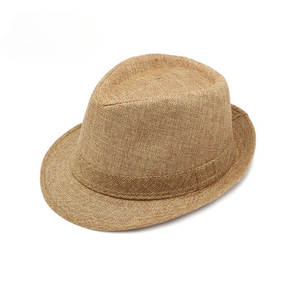 Classic Linen Fedora Hat