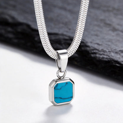 Stonecraft Herringbone Pendant Necklace