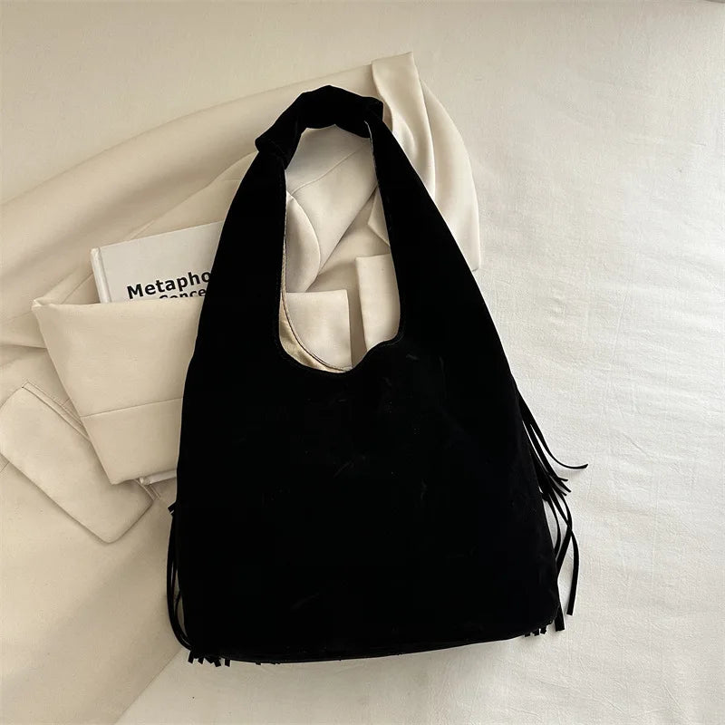 The Muse Soft Fringe Hobo Bag