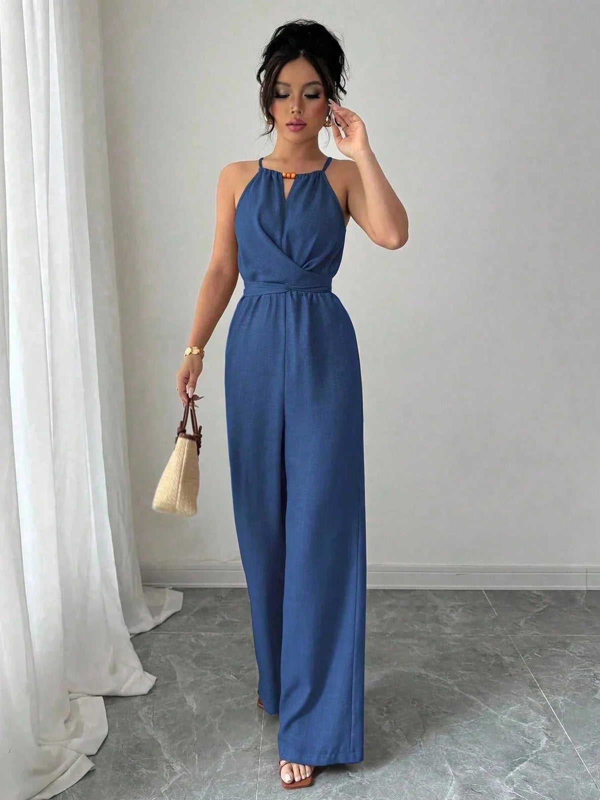 Elegant Wide-Leg Summer Jumpsuit