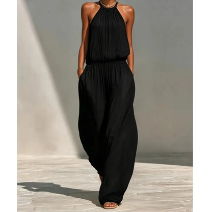 Breezy Halter Palazzo Jumpsuit