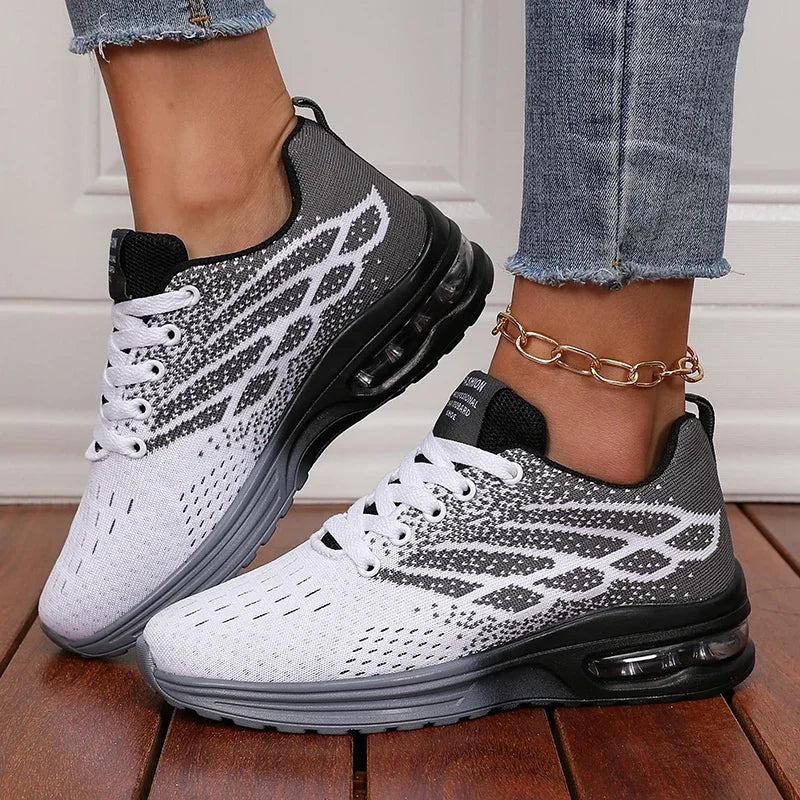 Women's Breathable Air Cushion Platform Sneakers