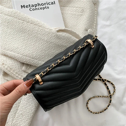 The Chevron Chain Crossbody Bag