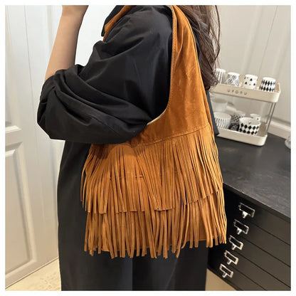 The Muse Soft Fringe Hobo Bag