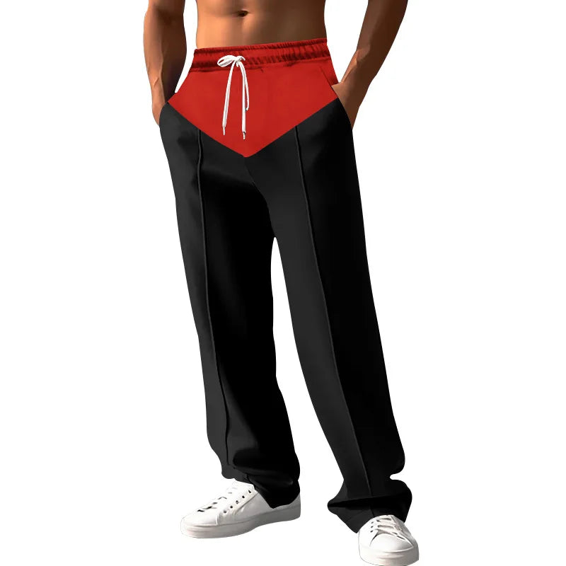 Men's Color Block Casual Pants