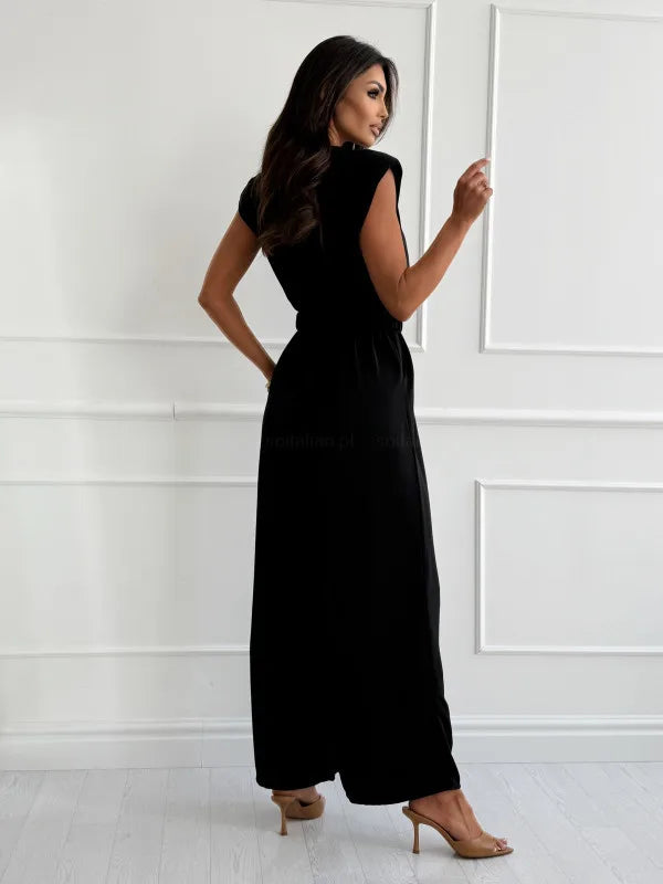 Sophia Elegant Wide Leg Jumpsuit with Belt