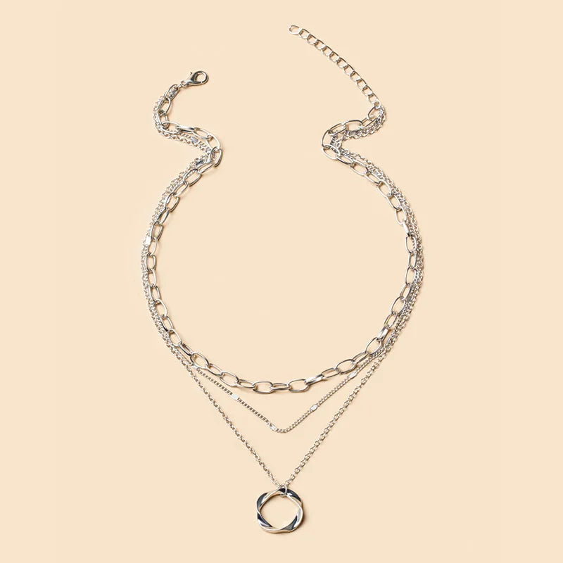 Zircon Charm Pendant Necklace