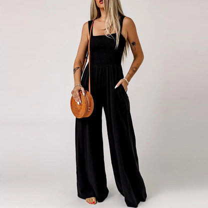 Women's Square Neck Wide Leg Jumpsuit