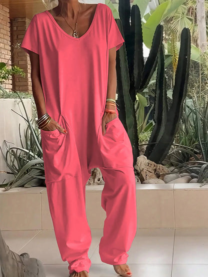Women's Casual Baggy Pocket Jumpsuit