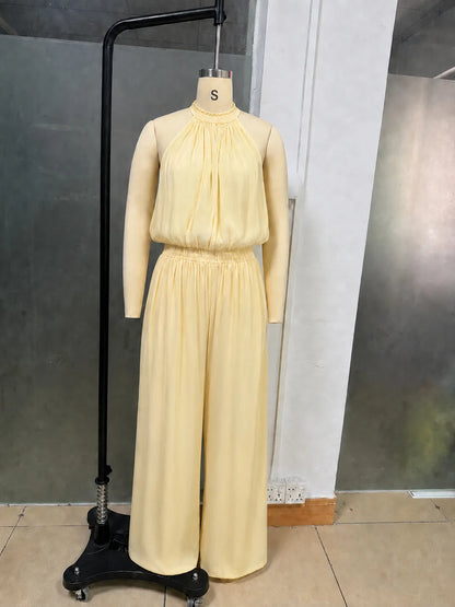 Breezy Halter Palazzo Jumpsuit