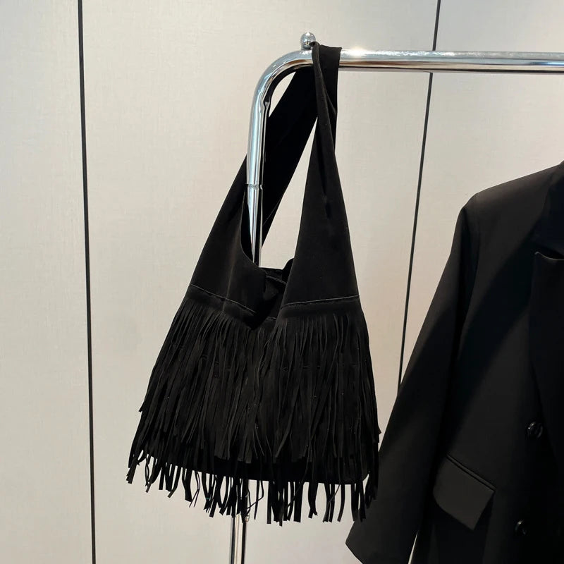 The Muse Soft Fringe Hobo Bag