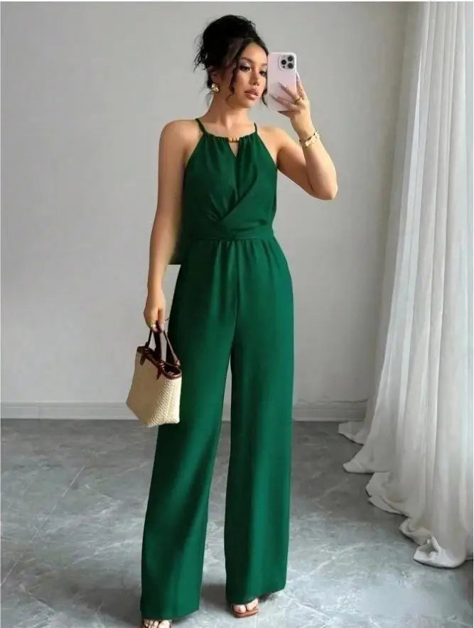 Elegant Wide-Leg Summer Jumpsuit