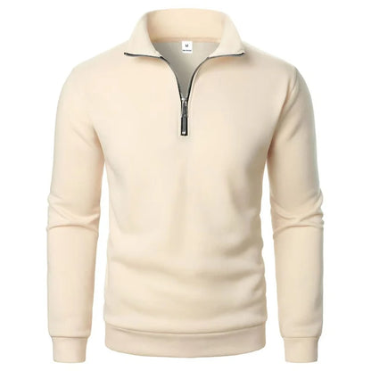 Modern Half-Zip Stand-Collar Pullover