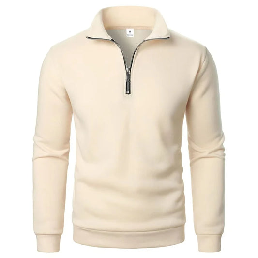 Modern Half-Zip Stand-Collar Pullover