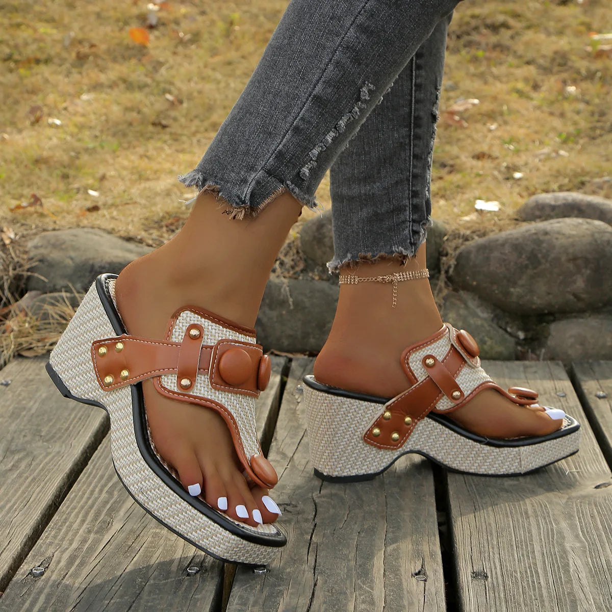 Square Platform Sandals