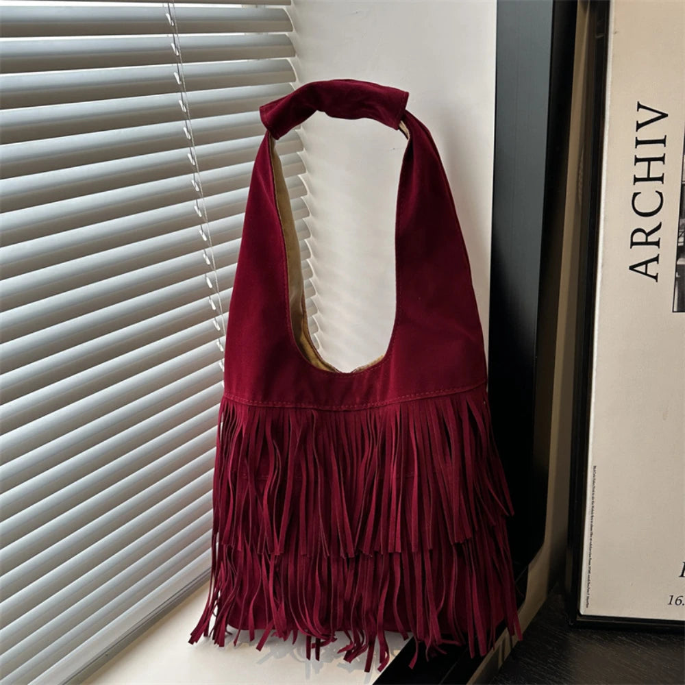 The Muse Soft Fringe Hobo Bag
