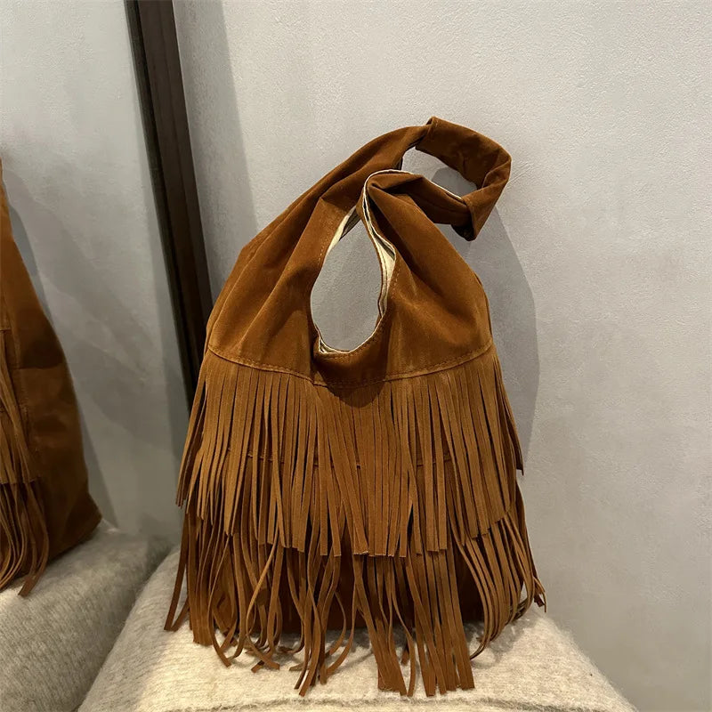 The Muse Soft Fringe Hobo Bag