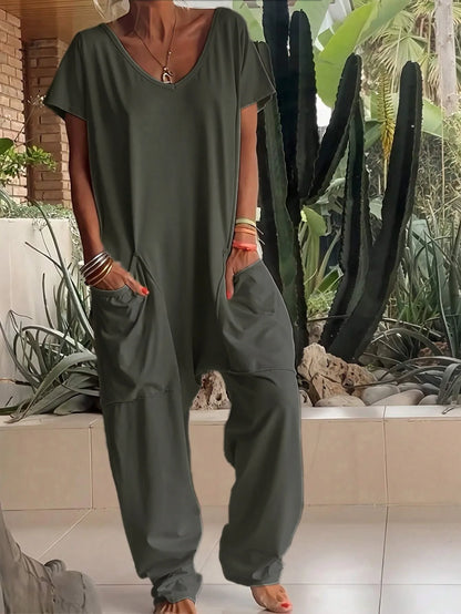 Women's Casual Baggy Pocket Jumpsuit