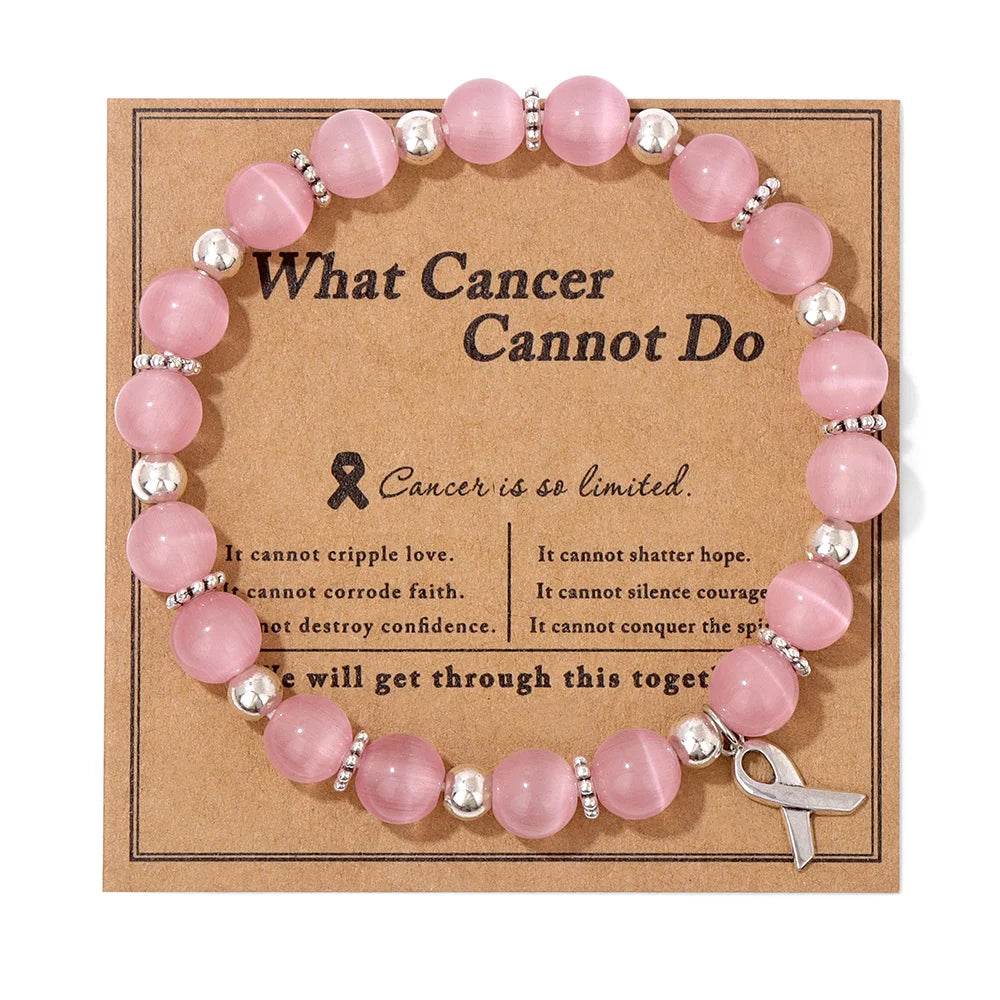 Cancer Warrior Beaded Gemstone Bracelet