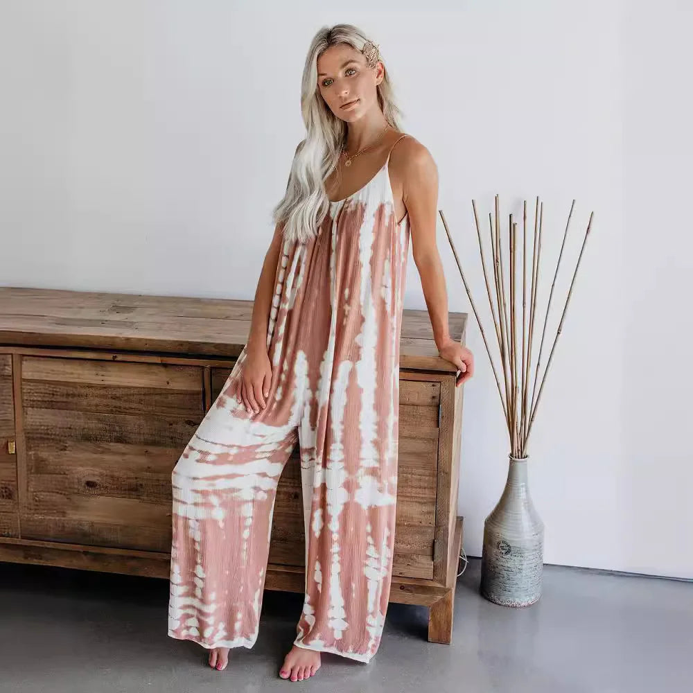 Chic Wide Leg Suspender Jumpsuit