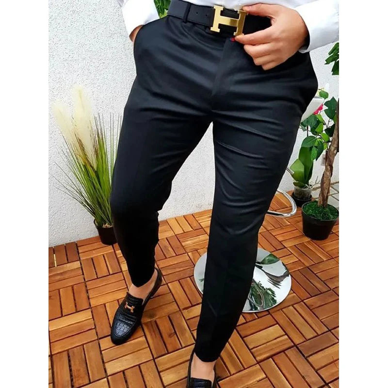 Smart Print Slim Pencil Pants