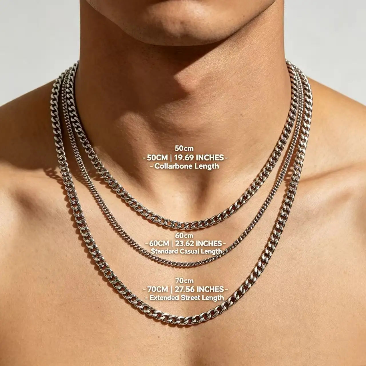 Waterproof Cuban Link Chain & Bracelet Set