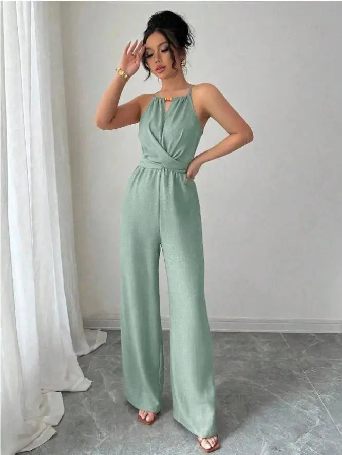 Elegant Wide-Leg Summer Jumpsuit