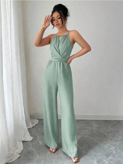 Elegant Wide-Leg Summer Jumpsuit