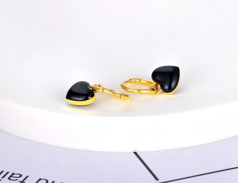 Colorblock Charm Hoop Earrings